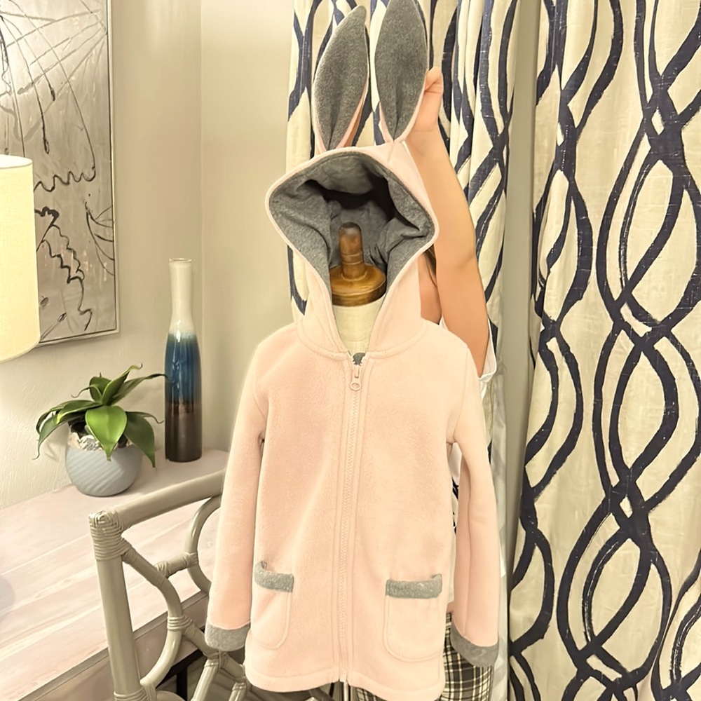 Tucker and Tate  Pink fleece bunny, ear coat  SZ 4